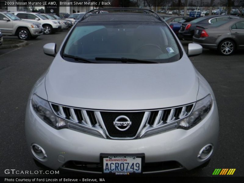 Brilliant Silver Metallic / Black 2009 Nissan Murano LE AWD