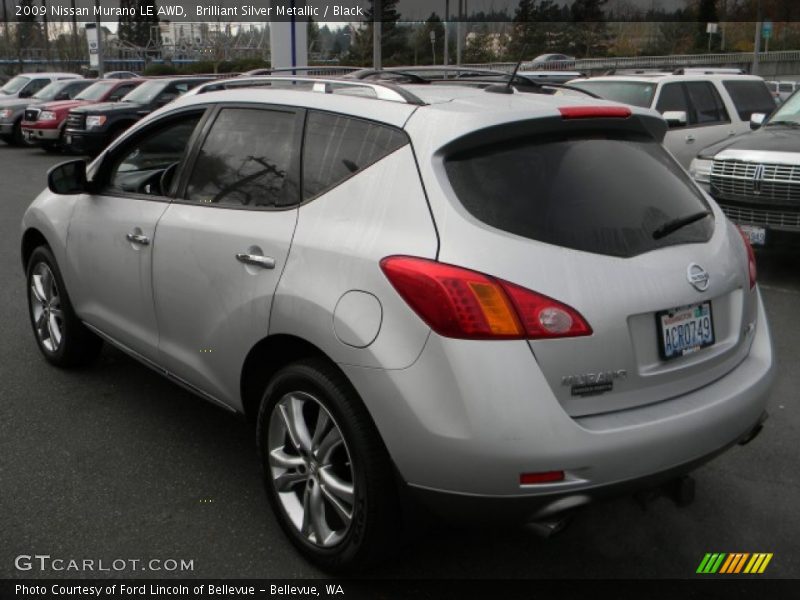 Brilliant Silver Metallic / Black 2009 Nissan Murano LE AWD