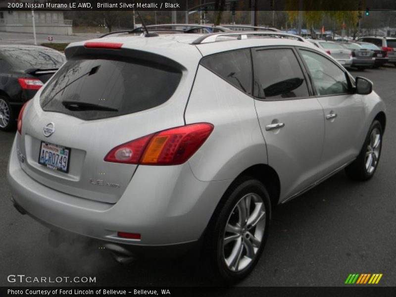 Brilliant Silver Metallic / Black 2009 Nissan Murano LE AWD