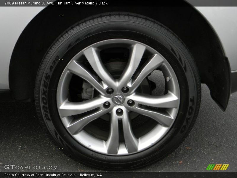 Brilliant Silver Metallic / Black 2009 Nissan Murano LE AWD
