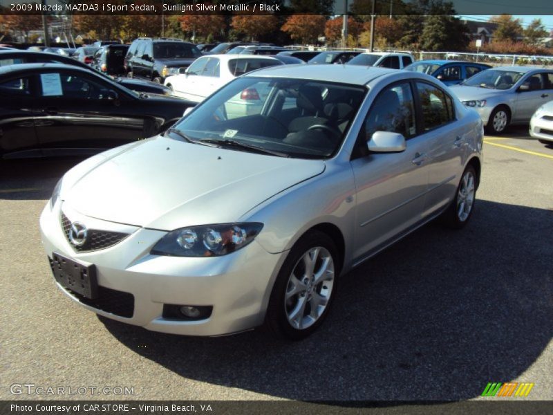 Sunlight Silver Metallic / Black 2009 Mazda MAZDA3 i Sport Sedan
