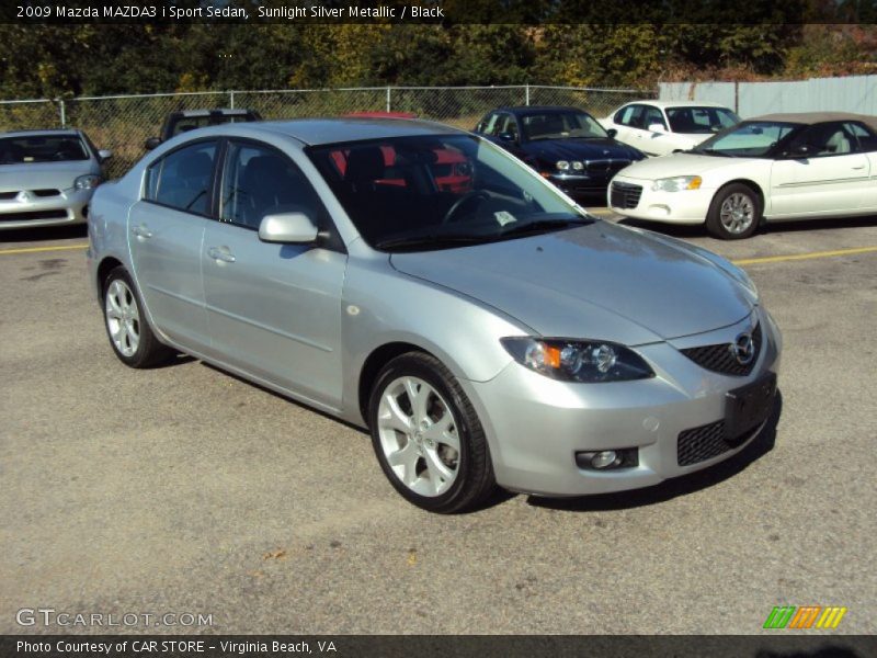 Sunlight Silver Metallic / Black 2009 Mazda MAZDA3 i Sport Sedan