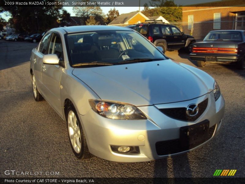 Sunlight Silver Metallic / Black 2009 Mazda MAZDA3 i Sport Sedan