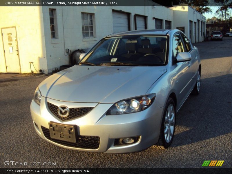 Sunlight Silver Metallic / Black 2009 Mazda MAZDA3 i Sport Sedan