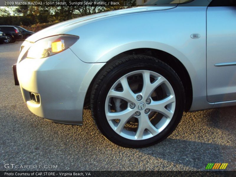 Sunlight Silver Metallic / Black 2009 Mazda MAZDA3 i Sport Sedan