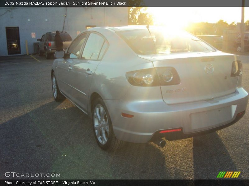 Sunlight Silver Metallic / Black 2009 Mazda MAZDA3 i Sport Sedan