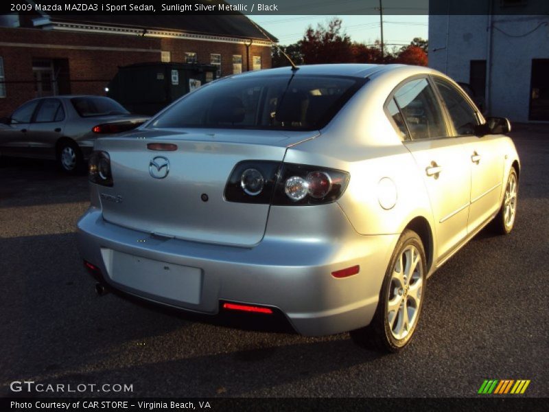 Sunlight Silver Metallic / Black 2009 Mazda MAZDA3 i Sport Sedan