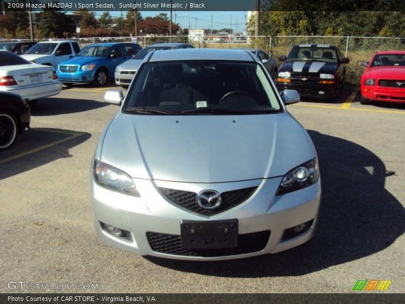 Sunlight Silver Metallic / Black 2009 Mazda MAZDA3 i Sport Sedan