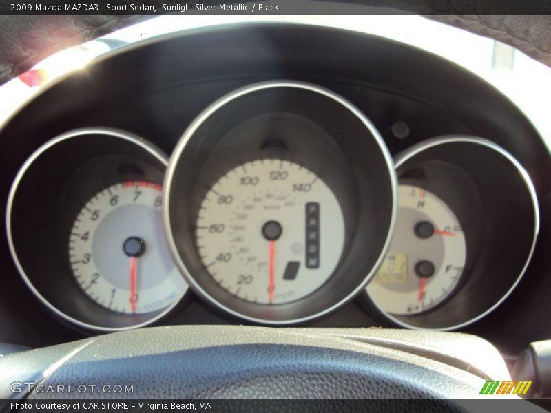 Sunlight Silver Metallic / Black 2009 Mazda MAZDA3 i Sport Sedan