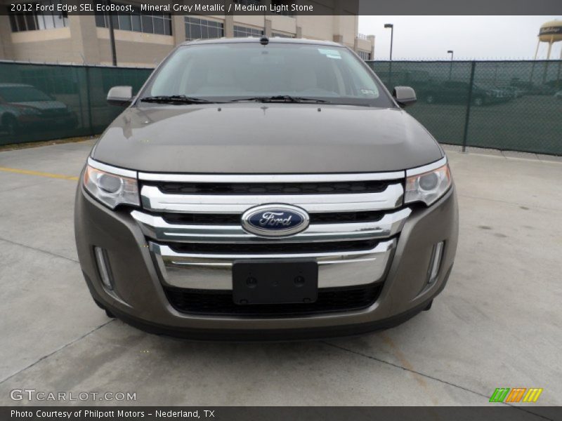 Mineral Grey Metallic / Medium Light Stone 2012 Ford Edge SEL EcoBoost