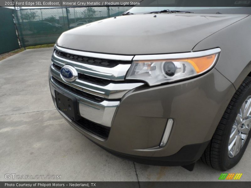 Mineral Grey Metallic / Medium Light Stone 2012 Ford Edge SEL EcoBoost