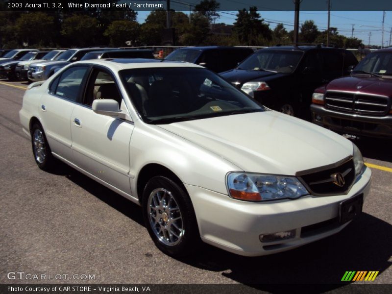 White Diamond Pearl / Parchment 2003 Acura TL 3.2