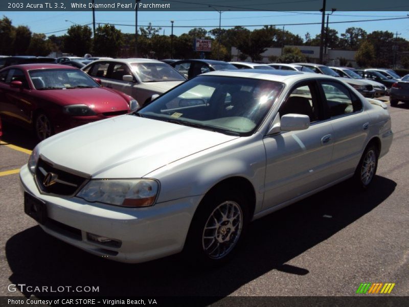 White Diamond Pearl / Parchment 2003 Acura TL 3.2