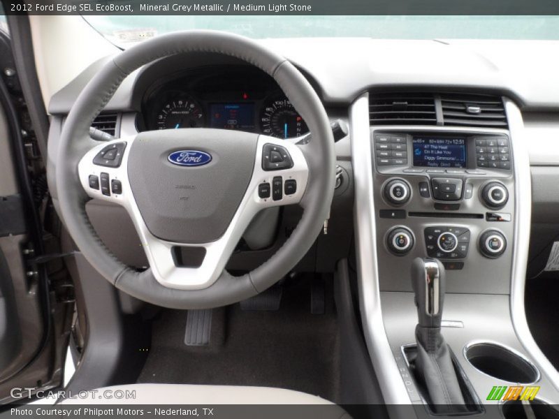Mineral Grey Metallic / Medium Light Stone 2012 Ford Edge SEL EcoBoost