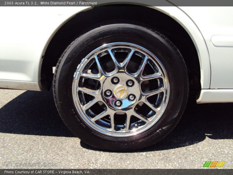 White Diamond Pearl / Parchment 2003 Acura TL 3.2