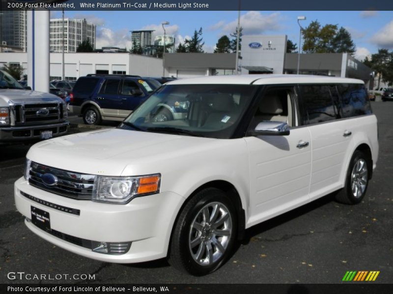 White Platinum Tri-Coat / Medium Light Stone 2009 Ford Flex Limited