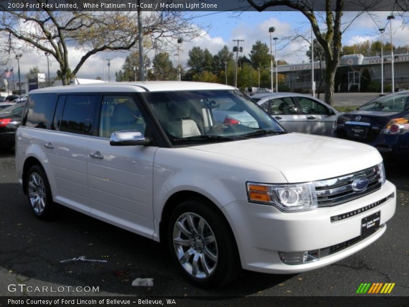 White Platinum Tri-Coat / Medium Light Stone 2009 Ford Flex Limited