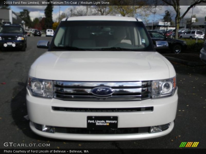 White Platinum Tri-Coat / Medium Light Stone 2009 Ford Flex Limited