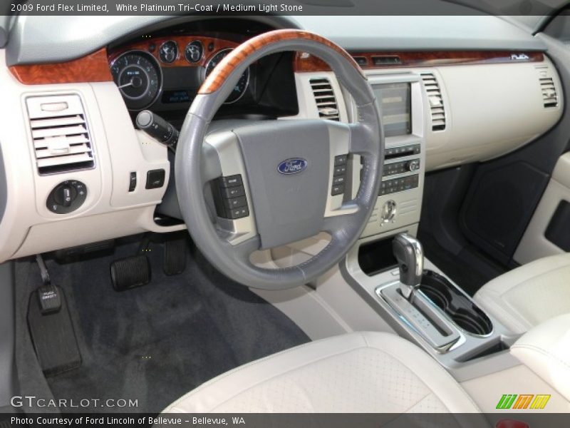 White Platinum Tri-Coat / Medium Light Stone 2009 Ford Flex Limited