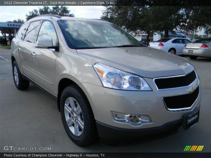 Gold Mist Metallic / Cashmere/Dark Gray 2012 Chevrolet Traverse LT