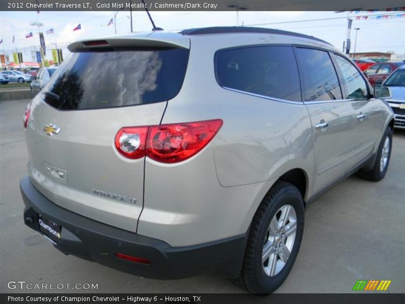 Gold Mist Metallic / Cashmere/Dark Gray 2012 Chevrolet Traverse LT