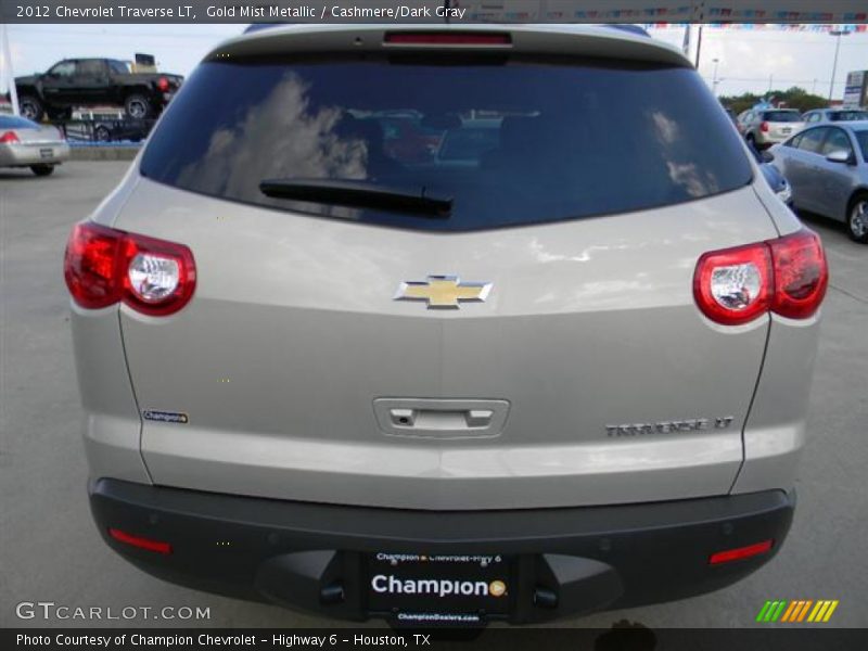 Gold Mist Metallic / Cashmere/Dark Gray 2012 Chevrolet Traverse LT