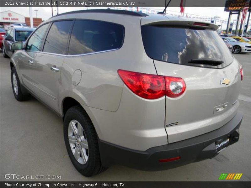 Gold Mist Metallic / Cashmere/Dark Gray 2012 Chevrolet Traverse LT