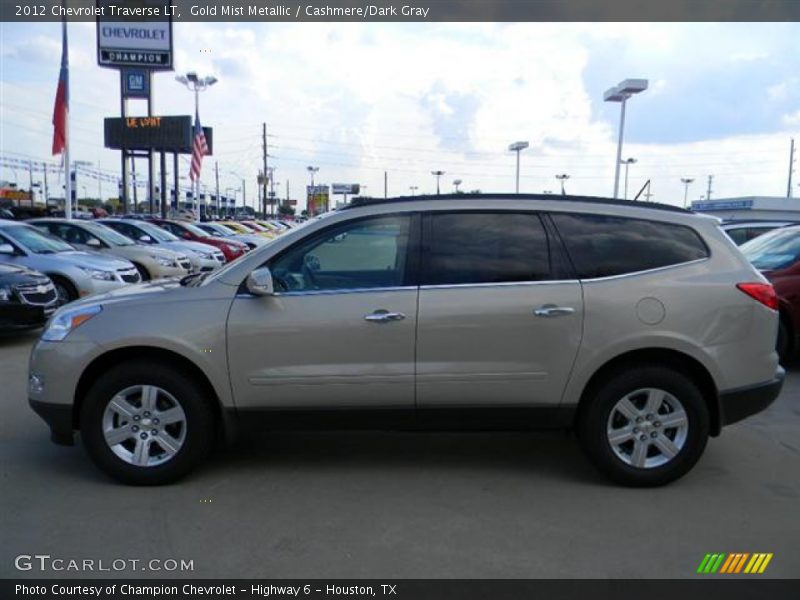 Gold Mist Metallic / Cashmere/Dark Gray 2012 Chevrolet Traverse LT