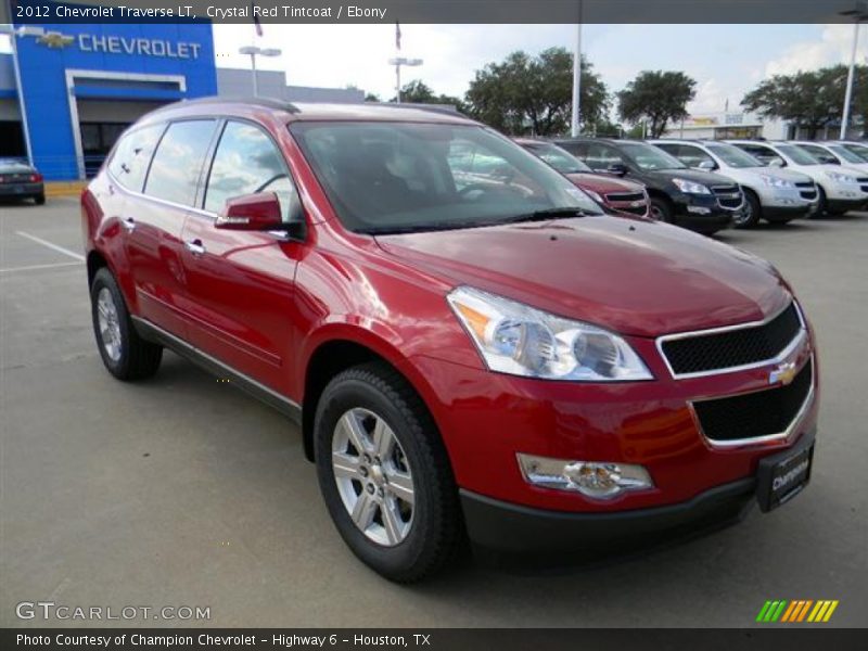 Crystal Red Tintcoat / Ebony 2012 Chevrolet Traverse LT