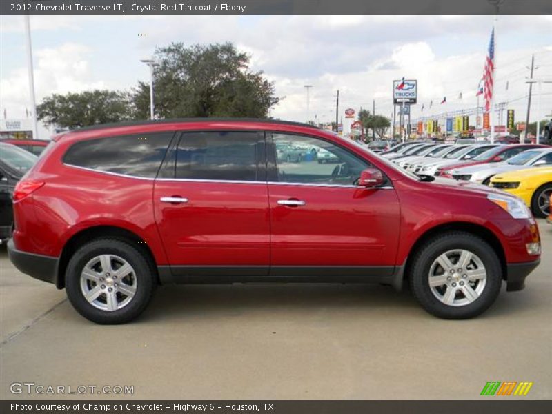 Crystal Red Tintcoat / Ebony 2012 Chevrolet Traverse LT