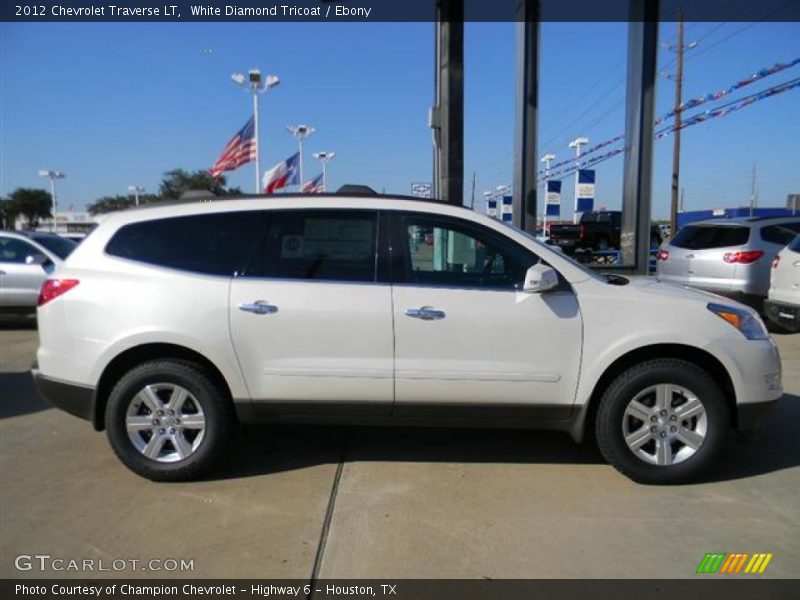White Diamond Tricoat / Ebony 2012 Chevrolet Traverse LT