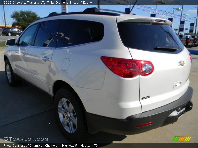 White Diamond Tricoat / Ebony 2012 Chevrolet Traverse LT