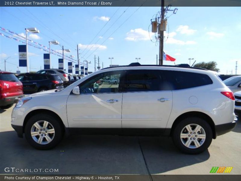 White Diamond Tricoat / Ebony 2012 Chevrolet Traverse LT