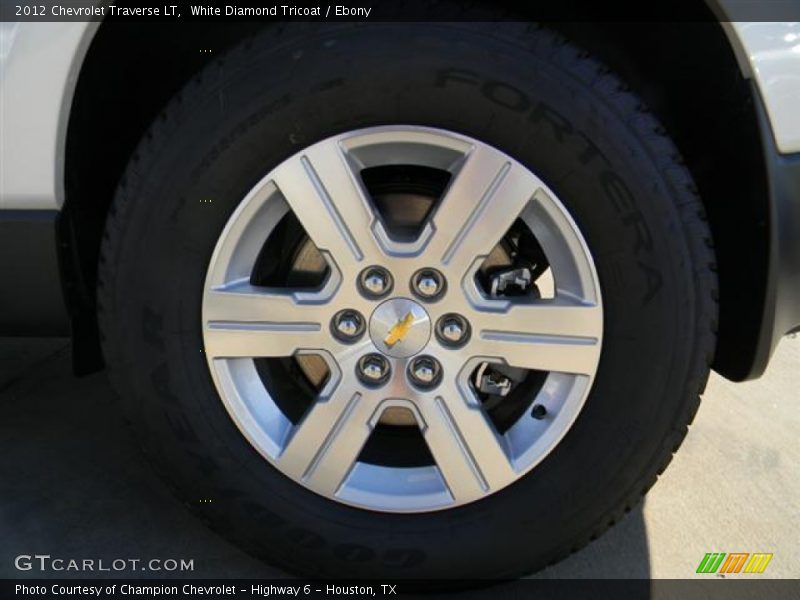 White Diamond Tricoat / Ebony 2012 Chevrolet Traverse LT