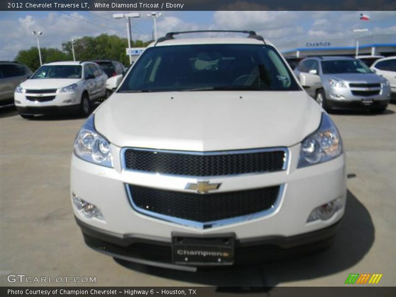 White Diamond Tricoat / Ebony 2012 Chevrolet Traverse LT