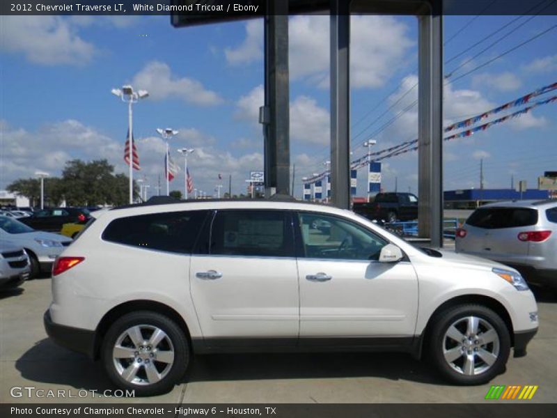White Diamond Tricoat / Ebony 2012 Chevrolet Traverse LT