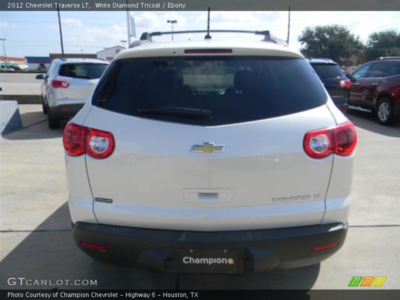 White Diamond Tricoat / Ebony 2012 Chevrolet Traverse LT