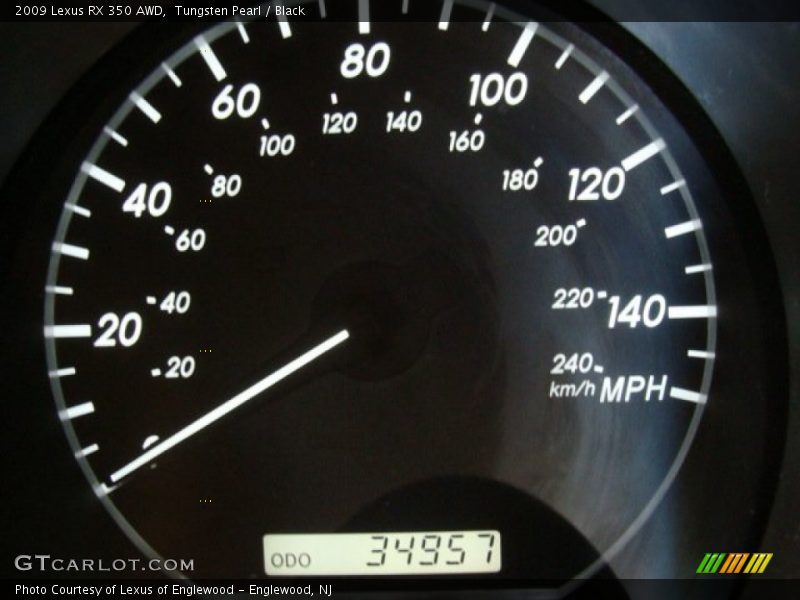 Tungsten Pearl / Black 2009 Lexus RX 350 AWD