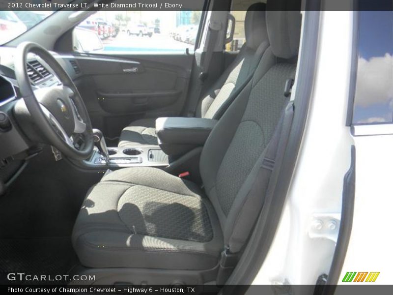 White Diamond Tricoat / Ebony 2012 Chevrolet Traverse LT
