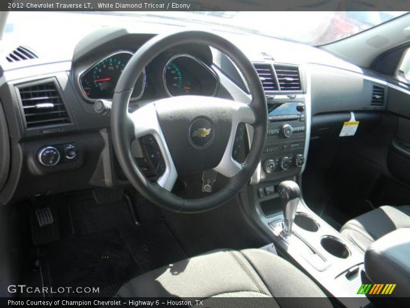 White Diamond Tricoat / Ebony 2012 Chevrolet Traverse LT