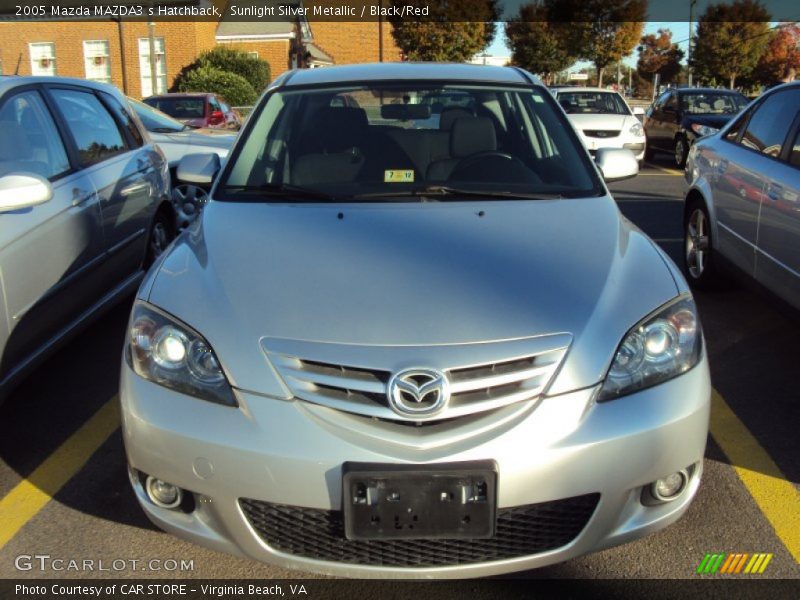 Sunlight Silver Metallic / Black/Red 2005 Mazda MAZDA3 s Hatchback