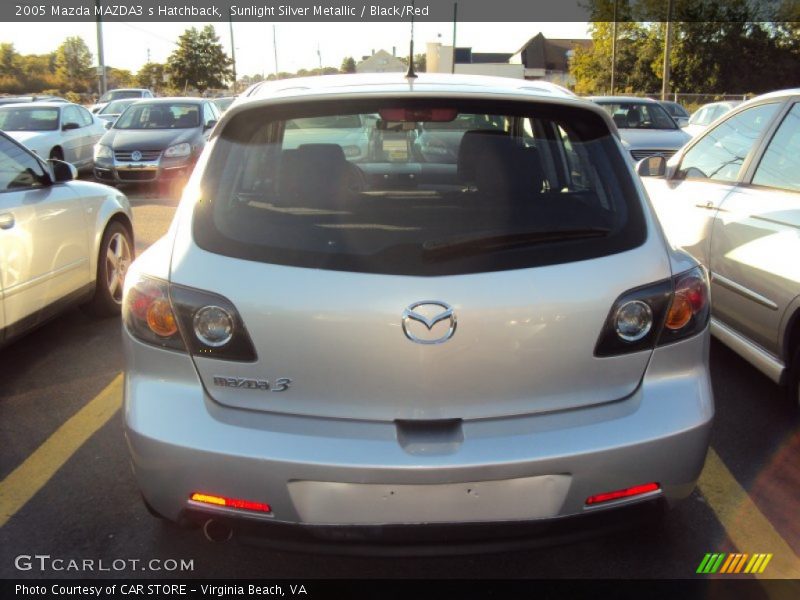 Sunlight Silver Metallic / Black/Red 2005 Mazda MAZDA3 s Hatchback