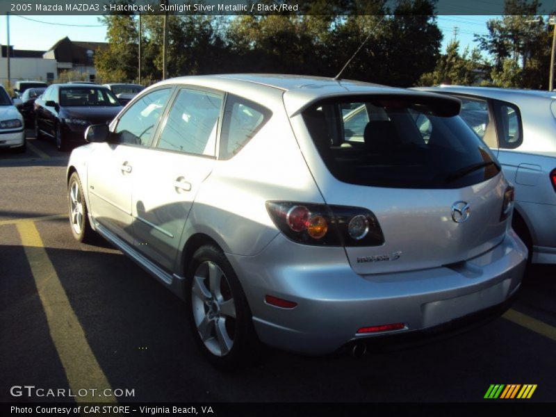 Sunlight Silver Metallic / Black/Red 2005 Mazda MAZDA3 s Hatchback