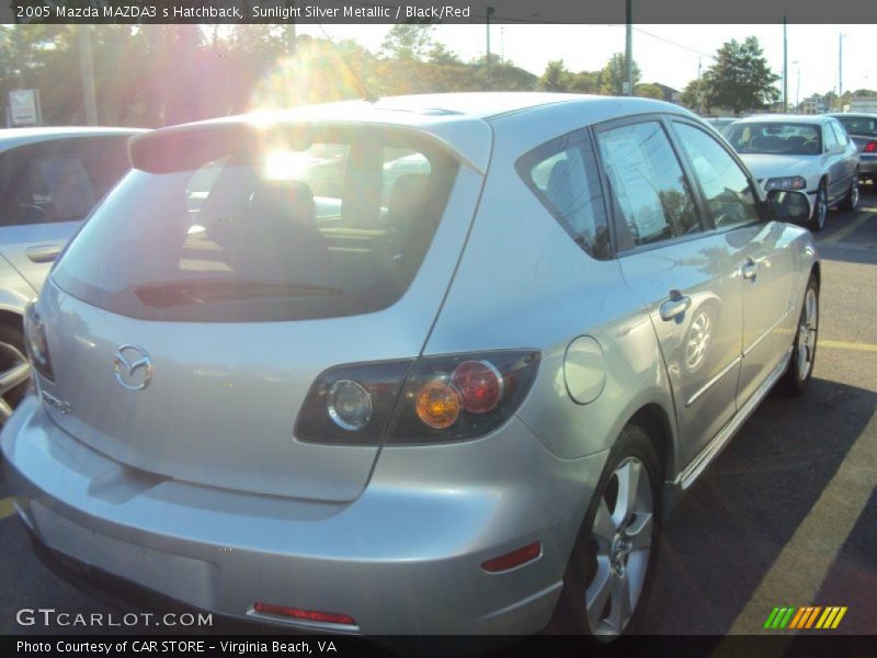 Sunlight Silver Metallic / Black/Red 2005 Mazda MAZDA3 s Hatchback