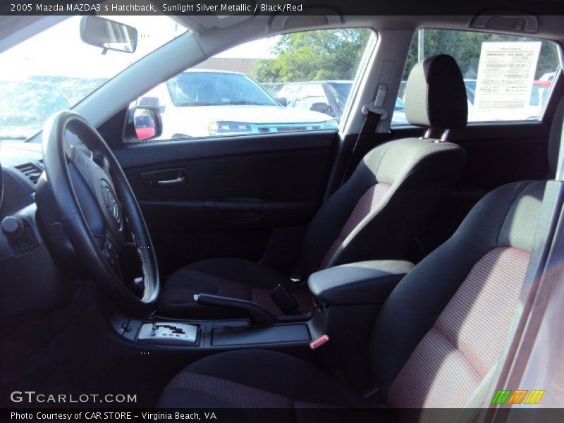 Sunlight Silver Metallic / Black/Red 2005 Mazda MAZDA3 s Hatchback