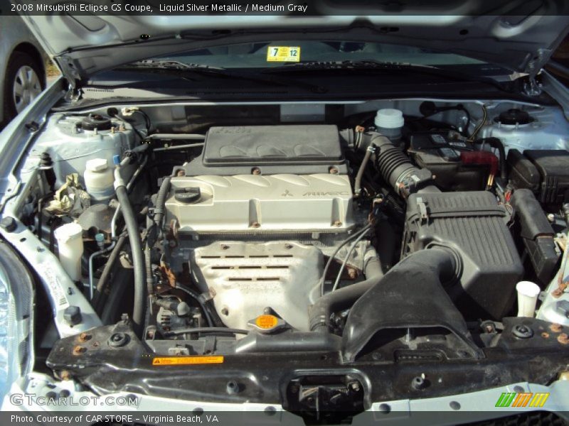 Liquid Silver Metallic / Medium Gray 2008 Mitsubishi Eclipse GS Coupe