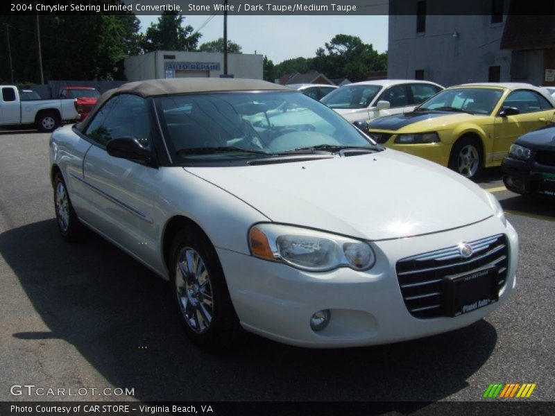 Stone White / Dark Taupe/Medium Taupe 2004 Chrysler Sebring Limited Convertible