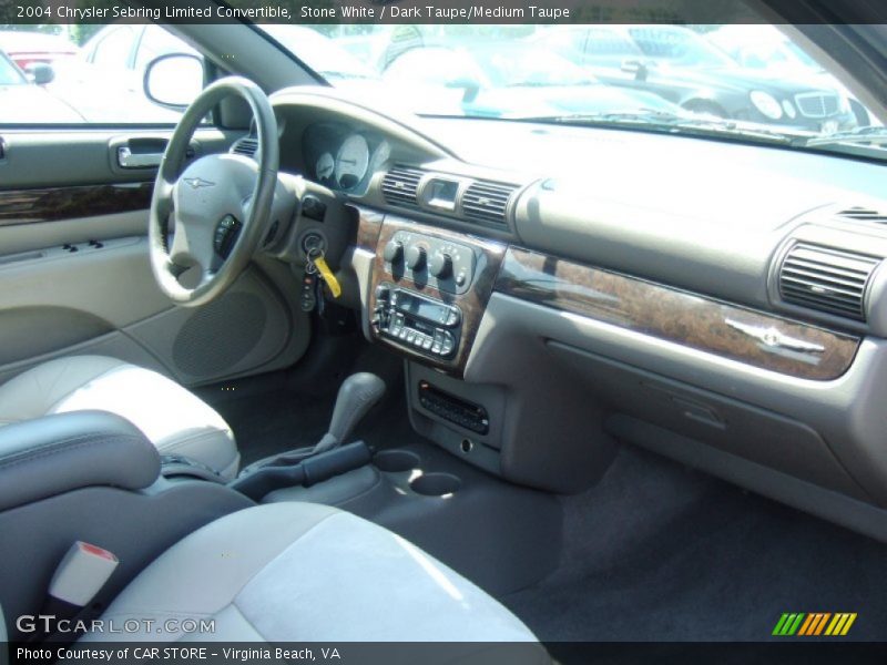 Stone White / Dark Taupe/Medium Taupe 2004 Chrysler Sebring Limited Convertible