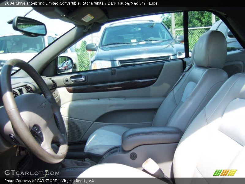Stone White / Dark Taupe/Medium Taupe 2004 Chrysler Sebring Limited Convertible