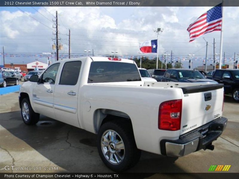 White Diamond Tricoat / Ebony 2012 Chevrolet Silverado 1500 LT Crew Cab